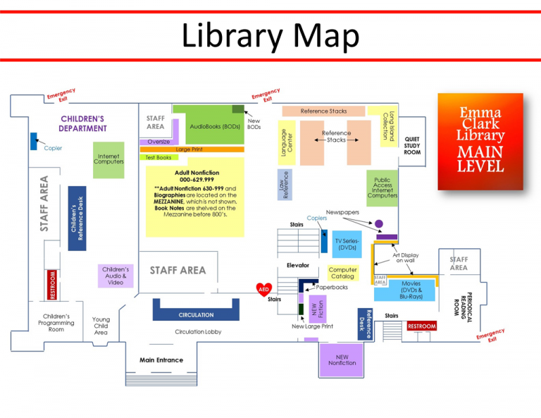 Floor Plans | Emma S. Clark Memorial Library