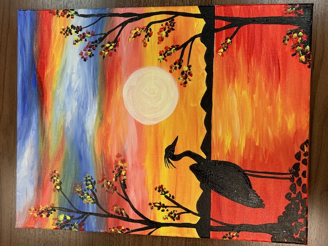 August 31 7 pm Relax and Paint Early Fall Sunset Emma S